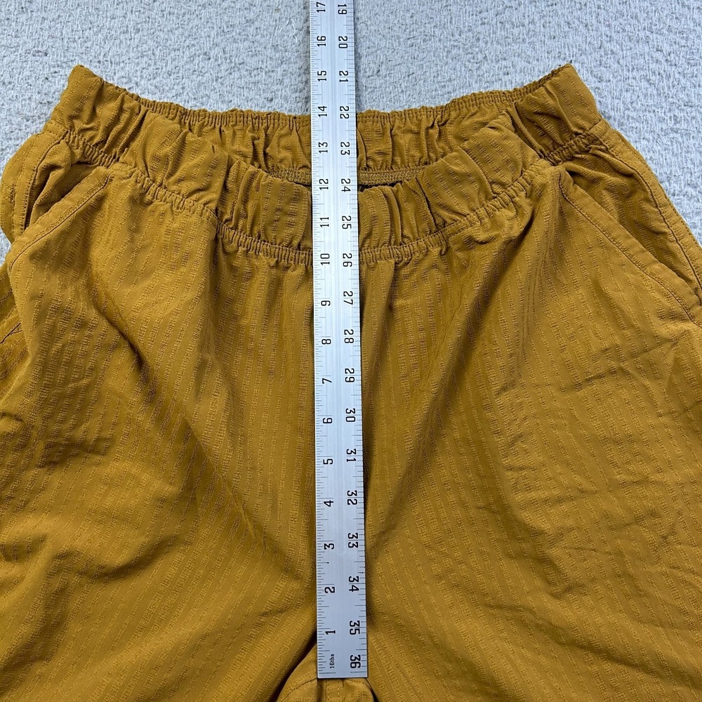 Title Nine Pant Women's Large Mustard Wide-Leg Cropped Slaycation Gorpcore - Picture 10 of 12